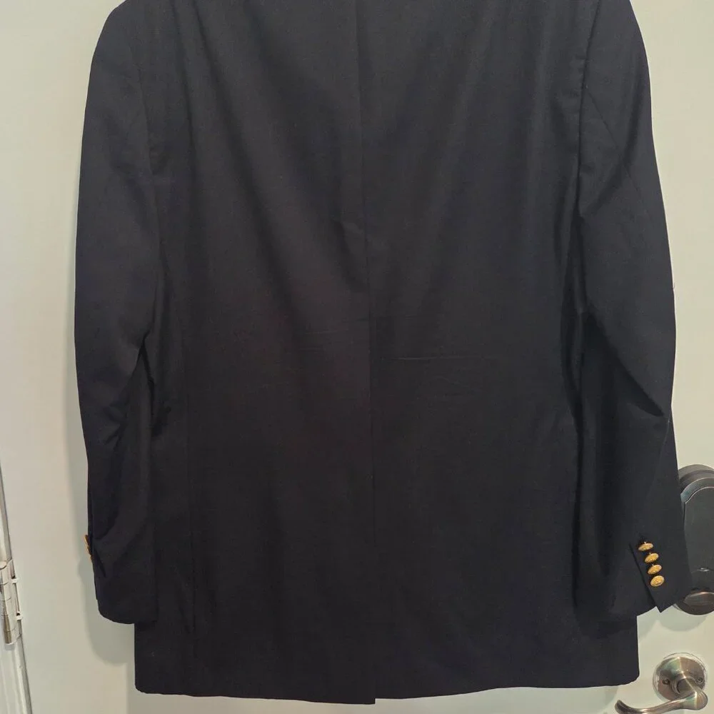 Brooks brothers‎ suit jacket 43 L Navy gold buttons